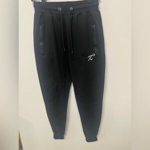 PIDOGYM MENS SLIM JOGGERS TAPERED SWEATPANTS W/RIBBED CUFFS  LARGE BLACK.